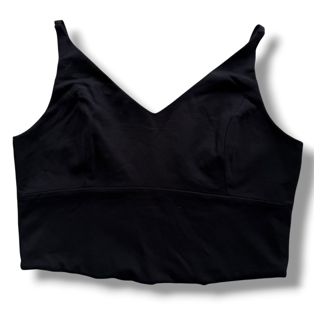 Cabi Women XL Black V-Neck Adjustable Straps Chic Bralette Crop Top 5332 Classic